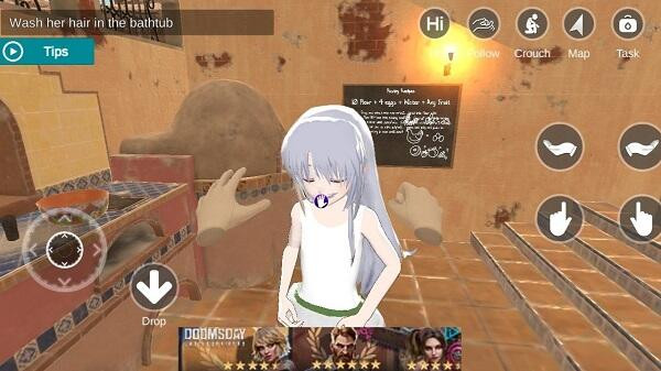 Anime companion interaction