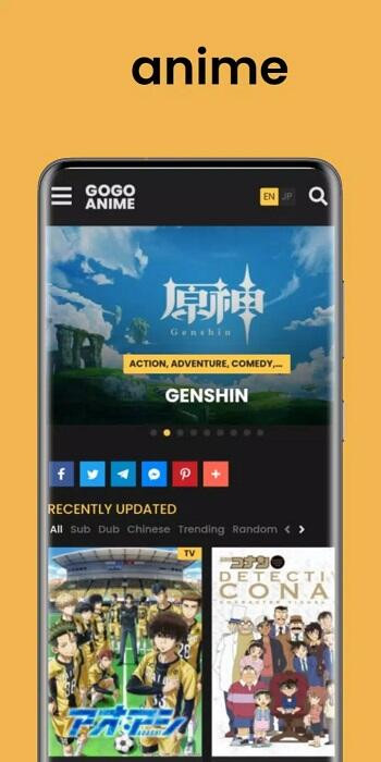 Anime Streaming through GogoAnime