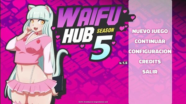 Anime-style character interaction in Waifu Hub