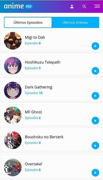 AnimeFLV Interface Overview
