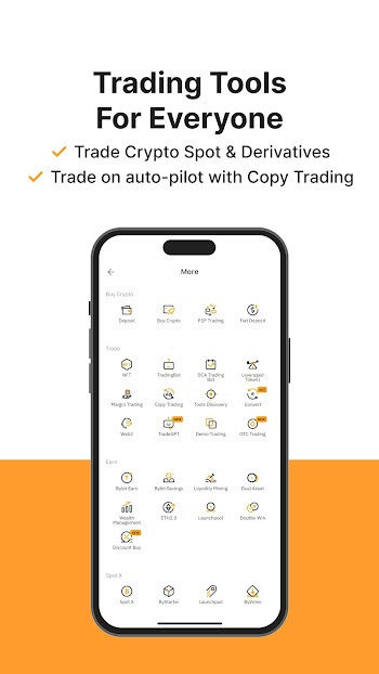Bybit APK Interface on Latest Version
