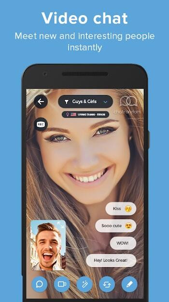 Chatrandom App Interface