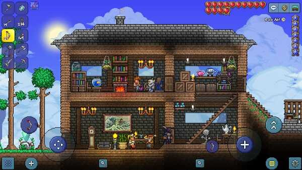 Creative building structures in Terraria APK