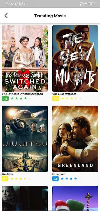 Downloading movies on Movies4u APK for offline usage