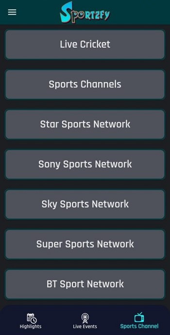 Downloading Sportzfy APK on mobile