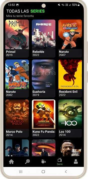 Epix Play app interface