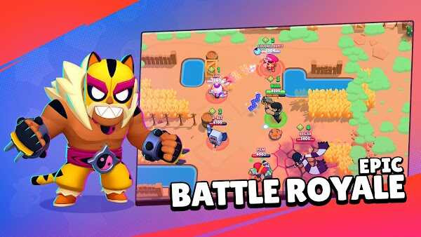 Gameplay of Brawl Stars APK featuring vibrant characters