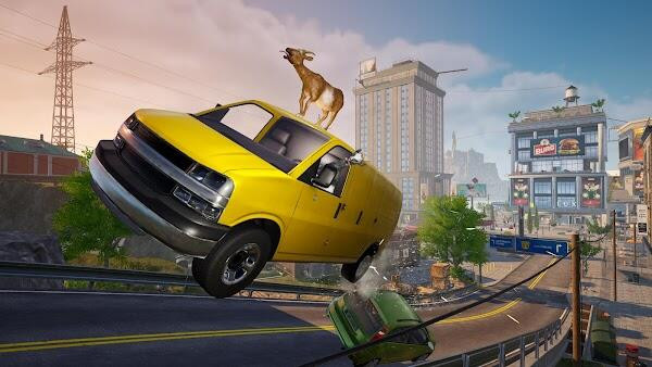 Goats in action with customizable gear
