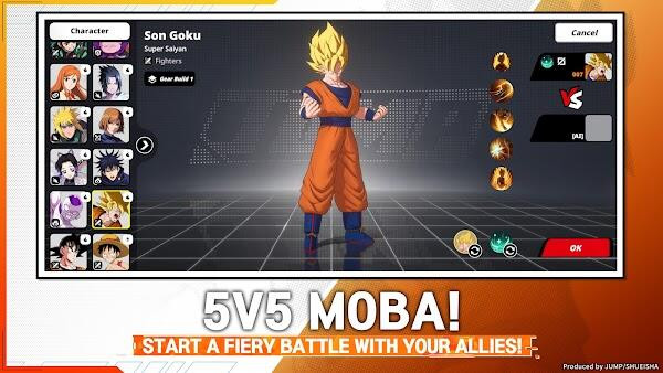 Goku in Action in Jump Assemble APK