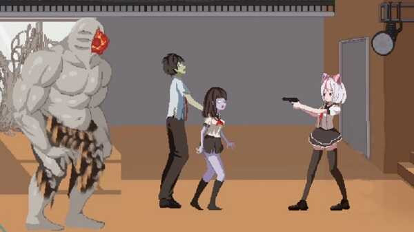 High school in chaos with zombies