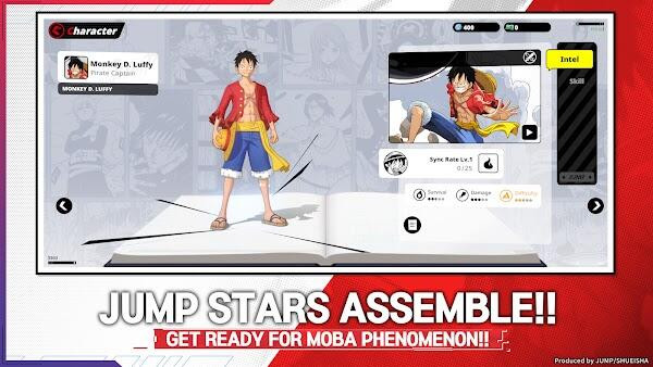 Intense Battle Scene Featuring Luffy in Jump Assemble APK