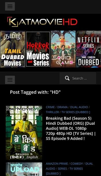 KatmovieHD App Interface