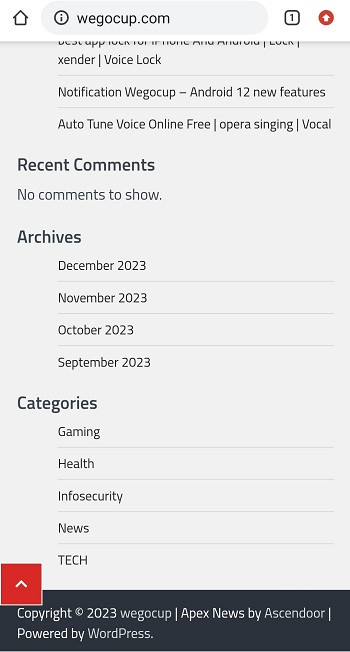 Latest Wegocup Version Interface