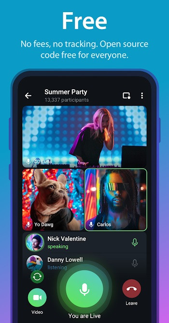 Location sharing interface on Telegram