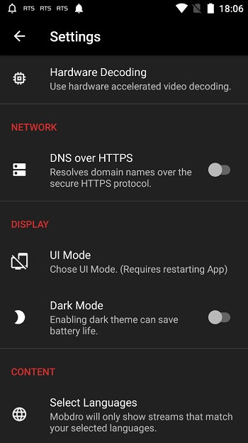 Mobdro Plus Android Features