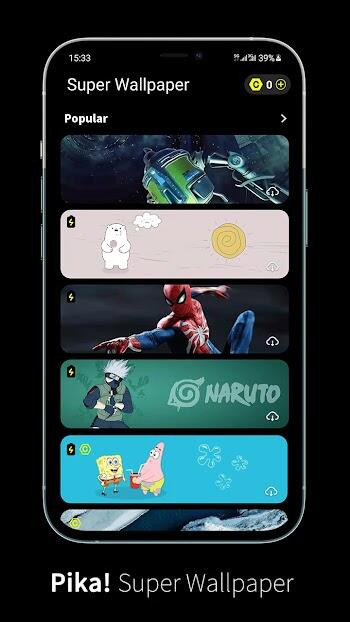Pika! Super Wallpaper Interface