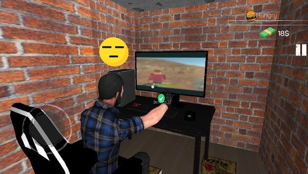 Players interacting within the Internet Cafe Simulator