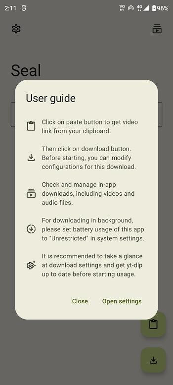 Seal APK Interface