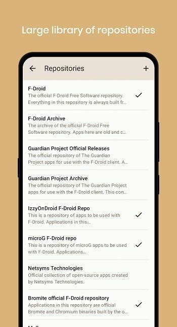 Sharing options in Droidify