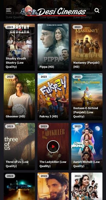 Streaming quality options for different internet speeds