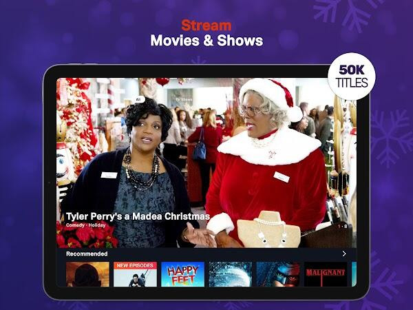 Tubi TV Streaming App Interface