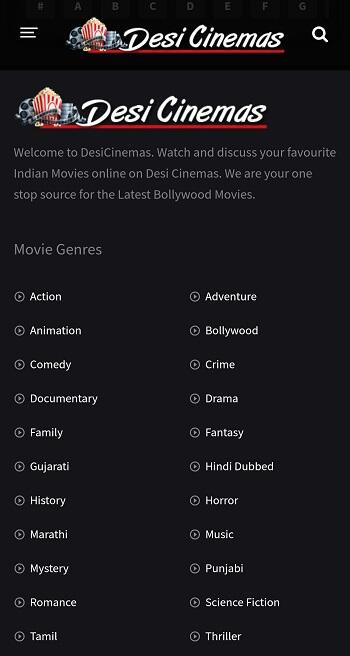 User exploring Desi Cinema APK features