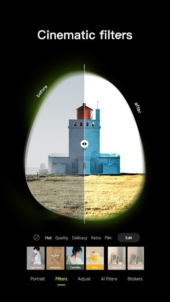 User-friendly interface with varied editing tools and regular updates offered by Hypic APK