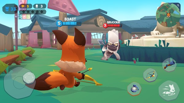 Zooba APK weapons showcase - rifles, spears, and bows